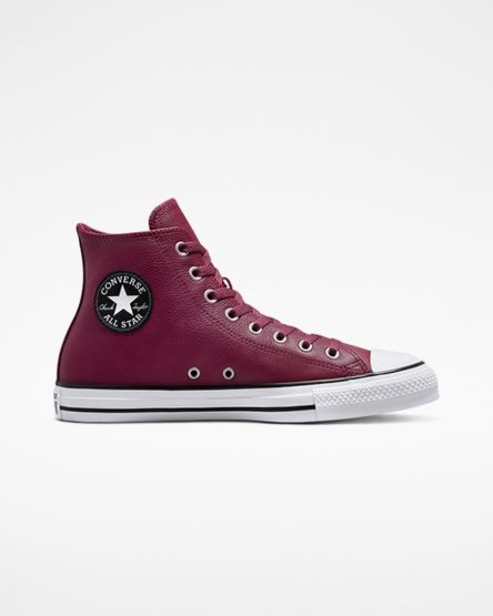 Pánské Boty Vysoké Converse Chuck Taylor All Star Læder Růžové | CZ OMRU59